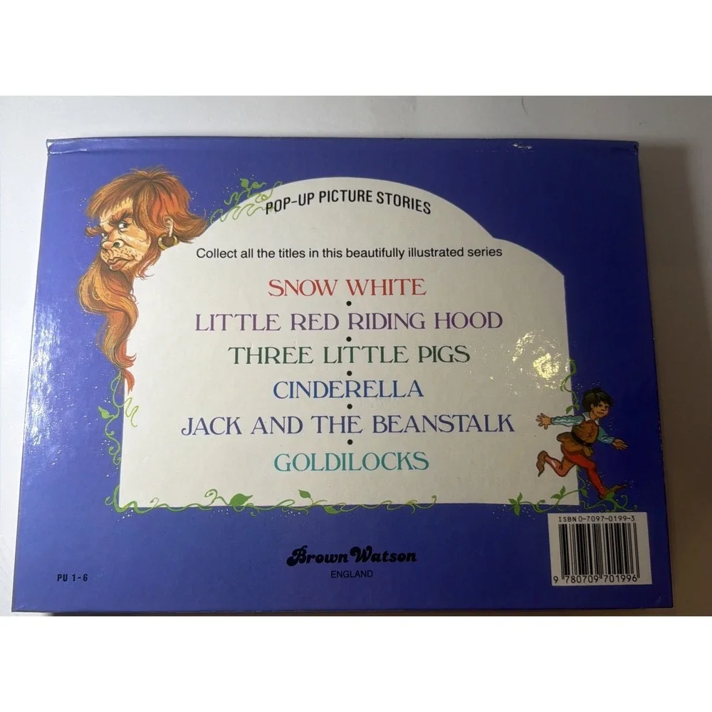 Vintage Brown Watson Pop-Up Story Books – Fairy Tale Lot Of 5 HC Czechoslovakia